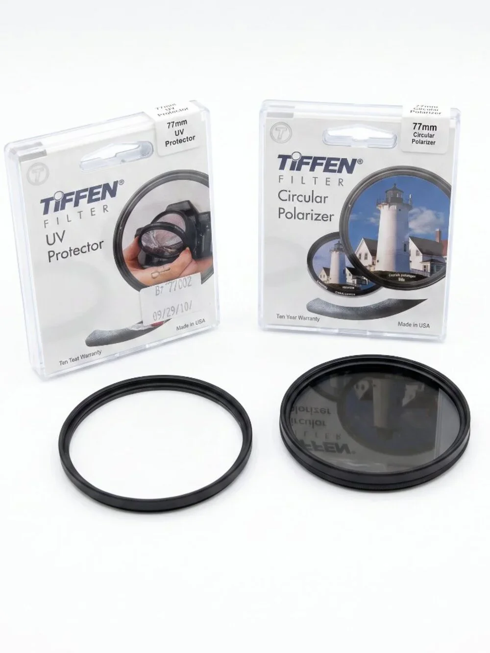 NWT Tiffen 77mm Filter Lot - Circular Polarizer (CPL) & UV Protector